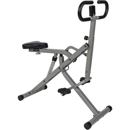 BalanceFrom Rower-Ride Squat Trainer,Foldable Total Body Workout Machine,with Air Resistance, LCD Monitor, and Adjustable Handlebars,for Home Fitness