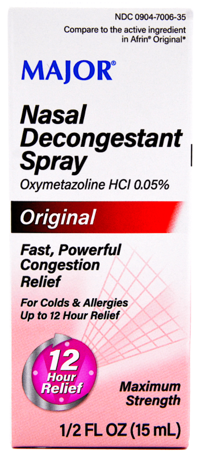 Major Maximum Strength 12 Hour Nasal Decongestant Congestion Relief