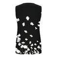 thumbnail image 5 of GaThRRgYP Womens Plus Size $5,Women's Sleeveless V-Neck Floral Top,Women's Solid Color Camisole Sleeveless T-shirt Loose Tank Top Black S, 5 of 6