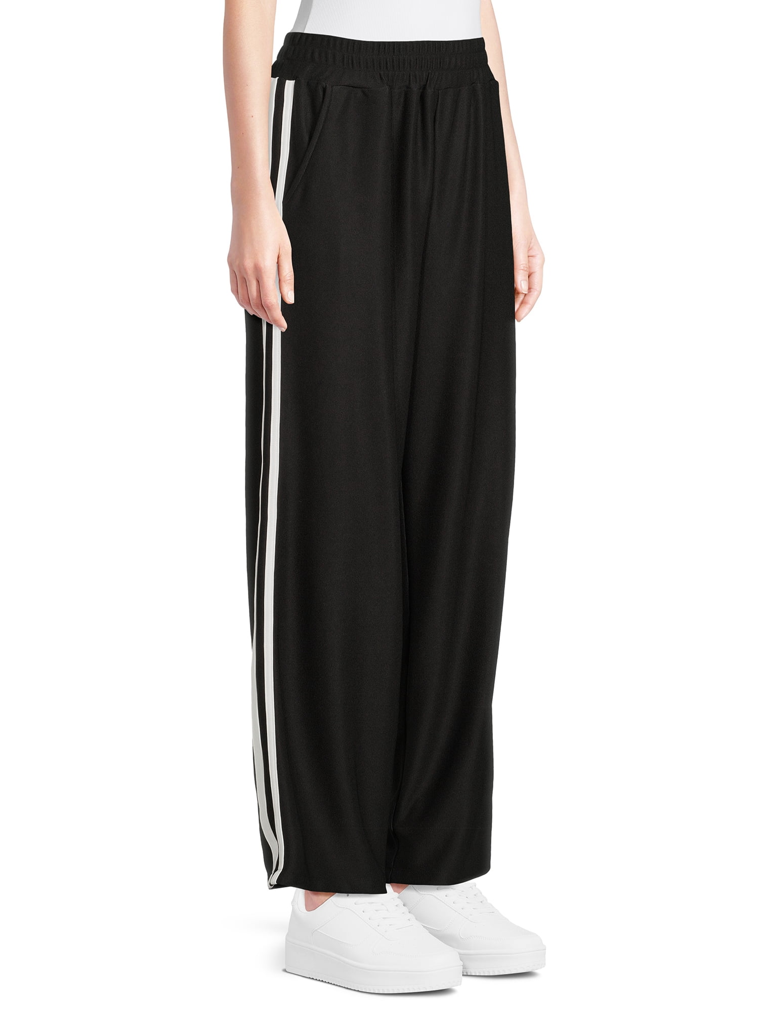Self Esteem Juniors Knit Track Pants with Side Striping, 30.25" Inseam, Sizes S-XL