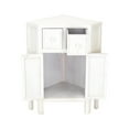 thumbnail image 2 of Wooden Corner Cabinet with 2 Drawers and 2 Doors, White- Saltoro Sherpi, 2 of 5