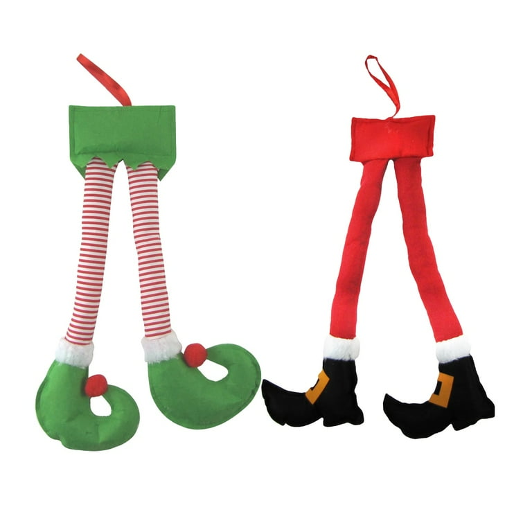 Funny Santa Claus Elf Legs 2pc Set Christmas Car Truck Home Hanging Xmas Decor Funny Santa Claus Elf Legs 2pc Set Christmas Car Truck Home Hanging Xmas Decor