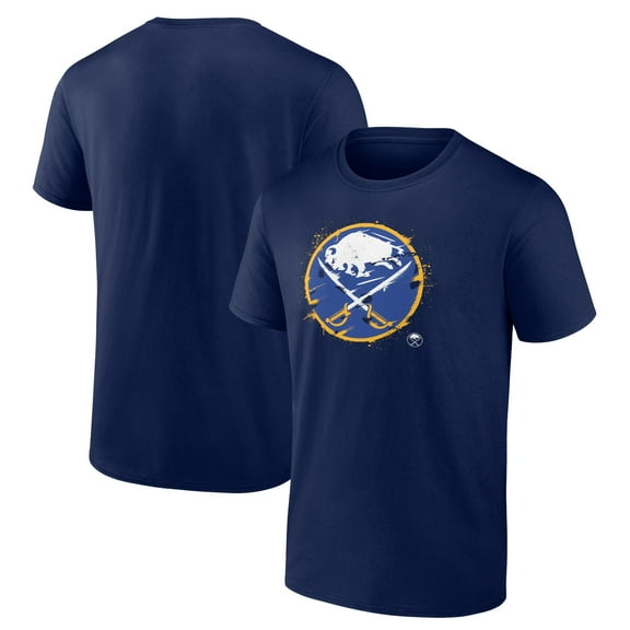 Men's Navy Buffalo Sabres Splatter Logo Team T-Shirt