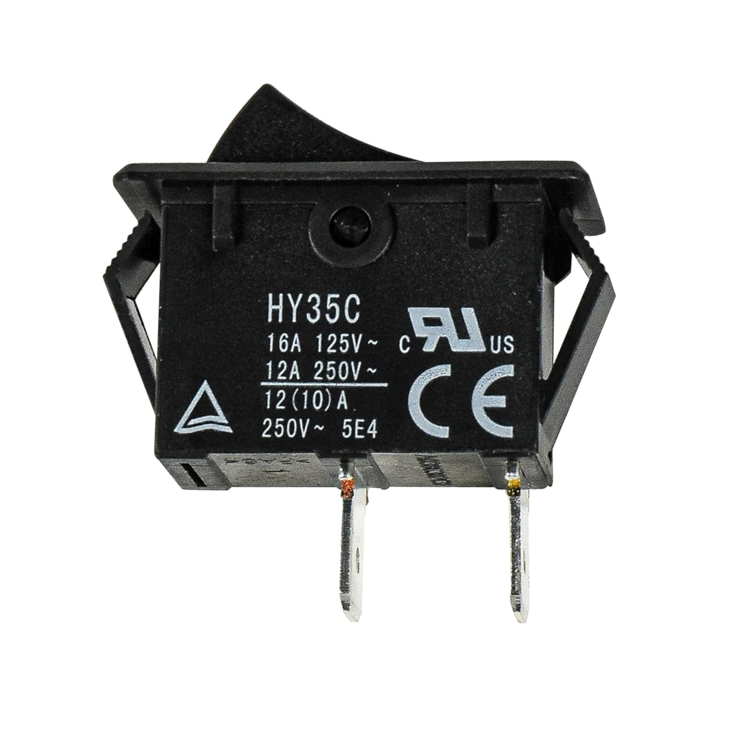 HQRP ON Off Rocker Switch 2-Prong 16A 125V Compatible with KEDU HY35C, Craftsman Saw, Air Compressor, Grizzly T10875 Grinder, Craftsman CX904 Grinder, UL Listed