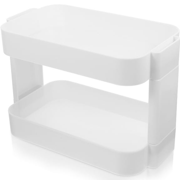 Cosmetic Organizer Product Makeup Palette Multifunctional Storage Rack Student Office White