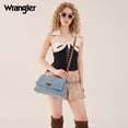 thumbnail image 5 of Wrangler Rhinestone Denim Canvas Crossbody Shoulder Bag for Women Bling Handbag, Jean, 5 of 8