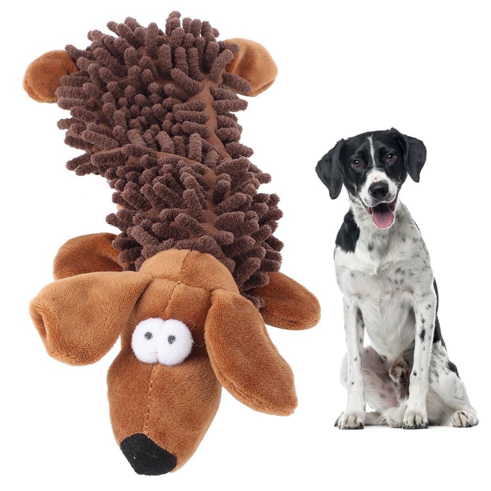 Hilitand Petit Jouet pour Chien, Jouet en Peluche Marron pour