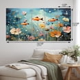thumbnail image 4 of Designart "Aquariums Aquatic Dance Painting I" Nautical & Beach Metal Wall Decor Set, 4 of 5