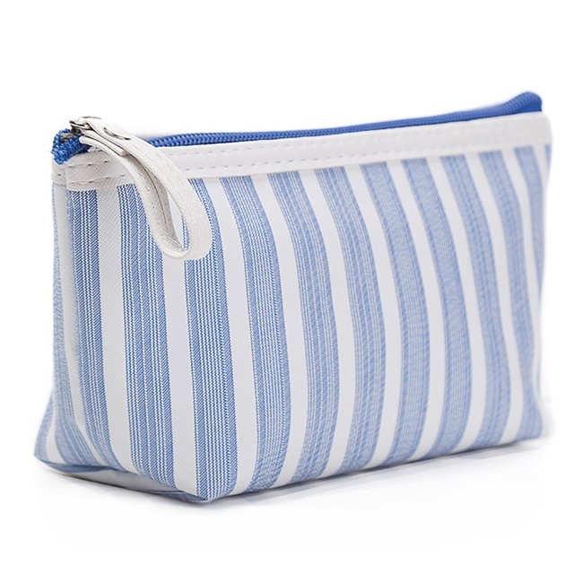 Cosmetic Bag Fashion Creative Stripe Portable Makeup Pouch Toiletry Pouch