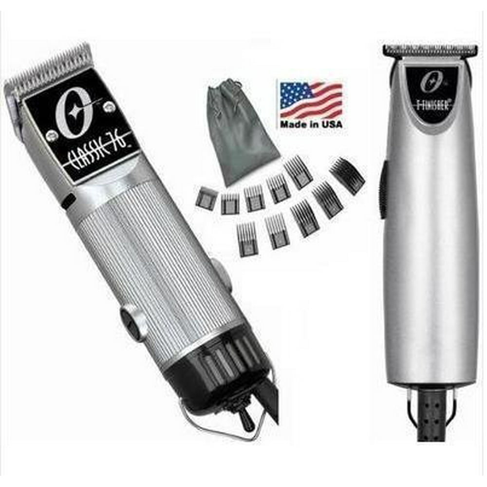 Oster 76 and T Finisher Silver Clipper +10 pc comb set