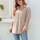 thumbnail image 1 of Camisa con botones,Blusa informal con cierre de botones y cuello vuelto para mujer, diseñada con precisión, 1 of 7