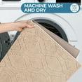 thumbnail image 6 of Superior Brou Geometric Diamond Washable Bath Rug, Set of 2, Medium, Beige, 6 of 10