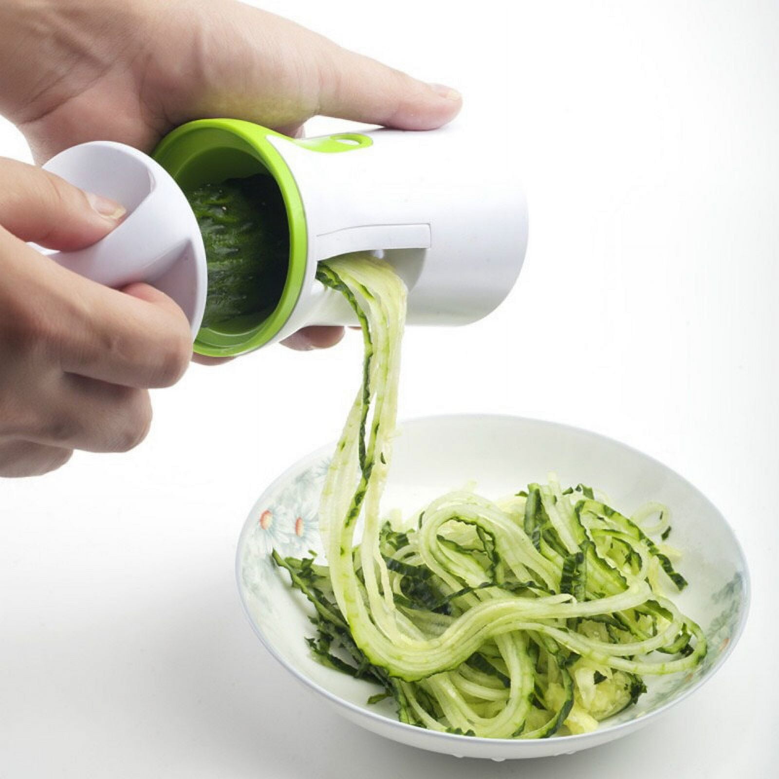 WonderVeg Spiralizer Vegetable Slicer – Tri Blade Spiral Slicer – Zucchini  Spaghetti Pasta Noodle Maker – Cleaning Brush, Mini Recipe Book, 6 Spare  Parts Included
