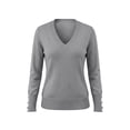 thumbnail image 6 of Gytharion Women's Plus Size Sweaters Solid Color V Neck Long Sleeve Cuff Button Knit Tops Lightweight Soft Business Casual Pullover Sweaters, 6 of 8