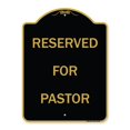 thumbnail image 1 of SignMission A-DES-BG-1824-23186 18 x 24 Po Signe de la Série Designer - Réservé pour Pastor&44; Noir et Or, 1 of 1