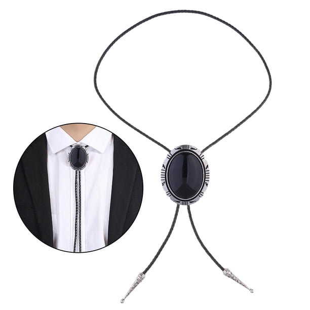 Vintage estilo tie rodeo vaquero cuero occidental collar disfraz para hombres Negro Colcomx Corbata Bolo para Hombre