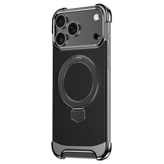 Case For IPhone 17 Pro Max/17 Pro/17 Air/17, Electroplated Shell With Anti-Fall Wireless Charging Holder Cover