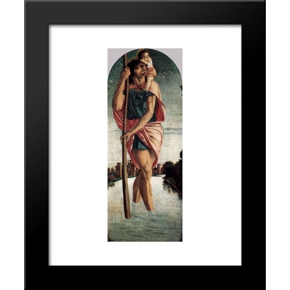 Polyptych of San Vincenzo Ferreri 20x24 Framed Art Print by Bellini, Giovanni