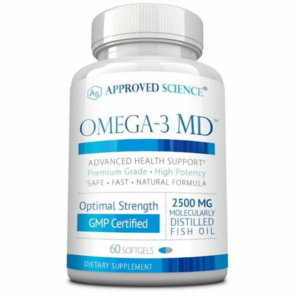 Approved Science Omega-3MD - Fish Oil EPA & DHA - Improve Cognitive Health - 1 Month Supply