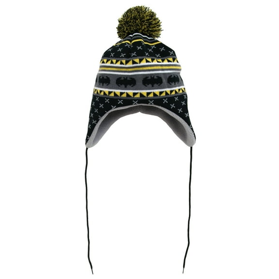 Batman DC Comics Logo Comic Book Movie Childrens Shoelace Beanie Winter Knit Hat