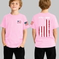 thumbnail image 2 of lnmuld Independence Day Kids Patriotic 250th Anniversary Short Sleeve T-Shirt 1776-2026 Print Tee for 4th of July Daily Wear Color:Pink,Size:12-13 Years, 2 of 4