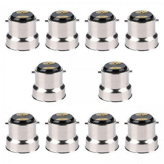 yotijay 2x10 Pieces B22 to E27 Light Socket Adapter Lamp Holder Adapter for Light Home