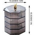 thumbnail image 6 of Jewelry Organizer with Handle, 4-Layer Acrylic Jewelry Box, Clear Jewelry Boxes for Women Girls, Make up Earring Organizer, Jewelry Storage Holder, 6 of 7