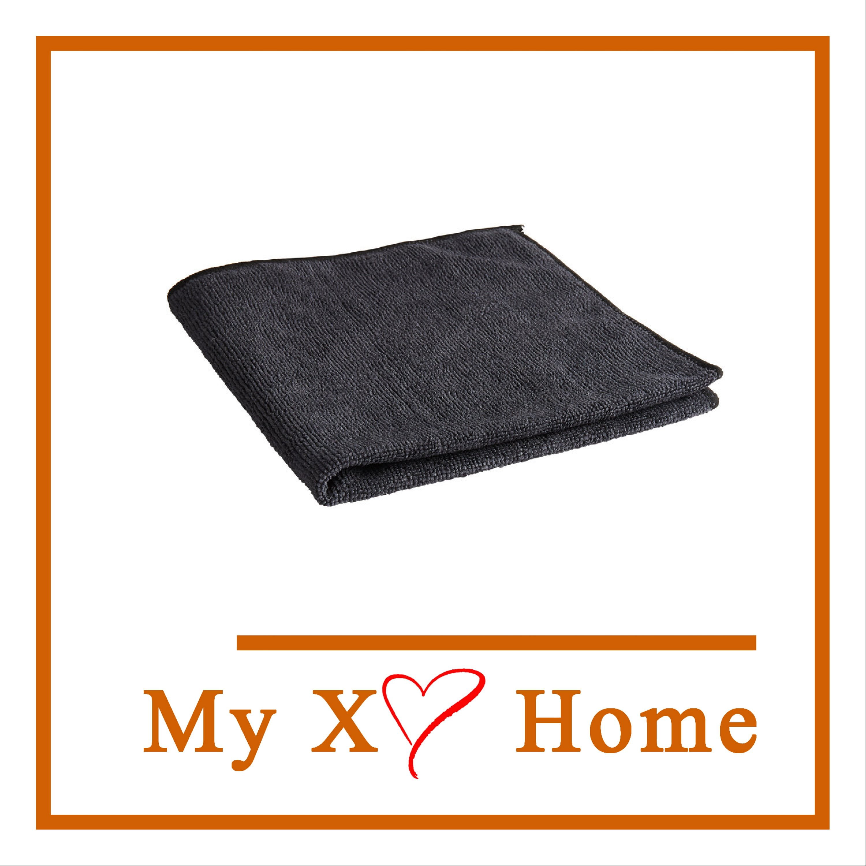 16 x 16 Black Microfiber Towel by MyXOHome 