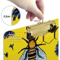 thumbnail image 3 of FMSHPON Bees Flowers Yellow Honeycomb Clipboard Hardboard Wood Nursing Clip Board and Pull for Standard A4 Letter 13x9 inches, 3 of 7