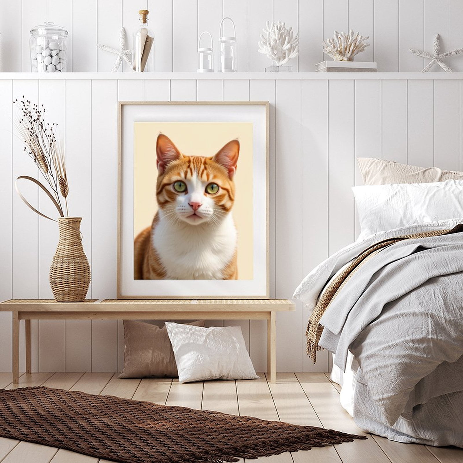 Diamond Art Kits for Adults - 5d Orange Tabby Cat Portrait Diamond Painting for Adults, Diamond Art for Adults Beginners, Diamond Painting Kits for Adults for Home Wall Decor