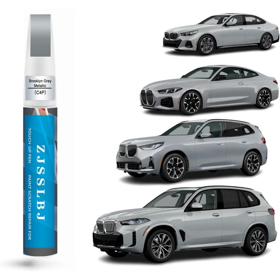 Car Touch Up Paint(Brooklyn Grey Metallic(C4P)) for BMW, Car Paint Scratch Repair Kit, Quick & Easy Solution to Repair, 2 in 1 Scratch Remover Pen with Color-Matched