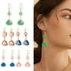 thumbnail image 2 of 1 par de pendientes para mujer hechos a mano con forma de gota de agua y cristales de imitación azul y rosa, regalo de joyería., 2 of 8