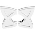 thumbnail image 2 of 14"OD x 5"ID x 5 1/4"C x 1"P Cosmo Architectural Grade PVC Contemporary Ceiling Medallion, Two Piece, 2 of 11