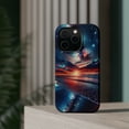 thumbnail image 4 of DistinctInk Tough Case for Apple iPhone 14 Pro MAX (6.7" Screen), Compatible with MagSafe Charging - "Suspended in Cosmic Beauty: Ocean Sunset", 4 of 6