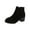 Black Suede Ankle Boots, variant on hopeusnice Women's Ankle Boots Suede Chunky Heel Pointed Toe Booties Comfortable Zipper Block Heel Fall Winter Shoes Black 42