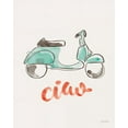 thumbnail image 2 of Penner, Janelle 12x14 Gold Ornate Wood Framed with Double Matting Museum Art Print Titled - Ciao Vespa I, 2 of 4