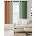 thumbnail image 2 of Sage Green Orange Ombre Blackout Curtains for Bedroom/Living Room, Thermal Insulated Kitchen Curtains, Abstract Modern Art Aesthetics Grommet Darkening Window Treatment Drapes 42"x84"x2, 2 of 8