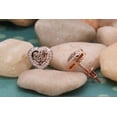 thumbnail image 3 of Dazzlingrock Collection Round White & Champagne Diamond Cluster Heart Stud Earrings for Women (0.30 ctw, Color I-J, Clarity I1-I2) in 18K Rose Gold, 3 of 5
