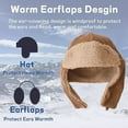 thumbnail image 4 of Gorro de invierno resistente al viento, gorro de invierno para bebé con forro polar, gorro de bombardero para niños, gorro cálido con orejeras para niños y niñas, 4 of 6