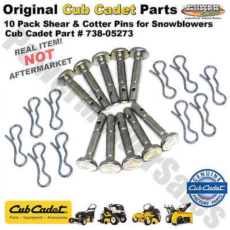 MTD 10 Pack of Genuine OEM 1.5x.25in Shear Pins and Cotter Pins # 738-05273-10PK