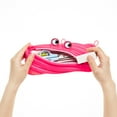 thumbnail image 4 of ZIPIT Monster Pencil Case for Kids, Soft Pouch for Girls, Made of One Long Zipper (Neon Pink), 4 of 9