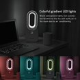 thumbnail image 4 of Desk Fan, 11.8 Inch Bladeless Fan Small Table Fan Air Cooler, Portable Rechargeable Breeze Quiet Fan with Touch Control 5-Colors Decorative LED Light for Office Bedroom（White）, 4 of 9