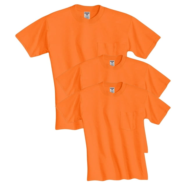 T-Shirts Blancs pour Hommes à Manches Courtes avec Poche, Lot de 3