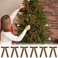 thumbnail image 5 of EWASWON Velvet Christmas Bows, 16 Pack Beige Pre-Tied Christmas Tree Bows for Wreath Garland Gift Wrapping, Neutral Rustic Farmhouse Holiday Decor, 5 of 5