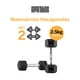 thumbnail image 2 of Set de 2 Pesas Hexagonales de 2.5 kg / 6lb Marthing Kit Mancuernas Hexagonales Acero Recubrimiento de Caucho, Diseño Estable, Resistentes y Funcionales para Entrenamiento en Casa y Gimnasio, 2 of 5