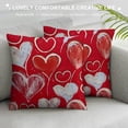 thumbnail image 3 of Qinduosi Valentines Day Pillow Cover Inch Heart Decoration Holiday Home Decorative Cushion Case for Sofa Couch Decor AA, 3 of 5
