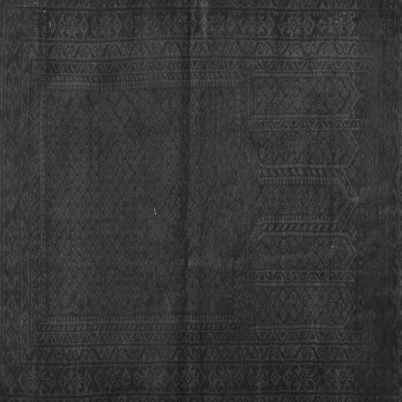 Ahgly Company Indoor Square Persian Gray Traditional Area Rugs, 4' Square