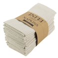 thumbnail image 1 of Servilletas De Tela De Mezcla De Lino Y Algodón A Rayas Estrechas Infei - Juego De 12 (40 X 40 Cm) - Para Eventos Y Uso Doméstico (Beige), 1 of 5