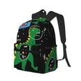 thumbnail image 2 of Easygdp Space Dino Cartoon Black Casual Laptop Backpack, Large Capacity Schoolpack for School, Travel, Business, 2 of 8