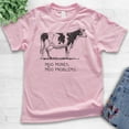 thumbnail image 2 of Kids Moo Money Moo Problems Cow Shirt, Youth Kids Boy Girl T-Shirt, Farm Animal Shirt, Cute Cow Shirt, Light Pink, X-Large, 2 of 4